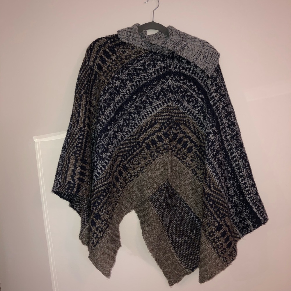 Knitted Sweater Poncho